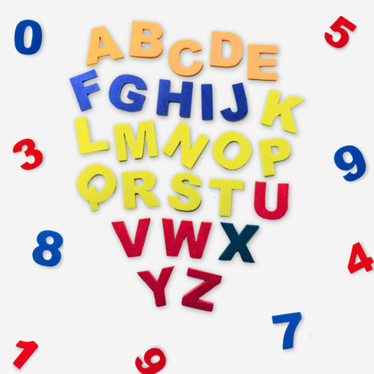 Colorful alphabet letters and numbers XAIR BUSINESS SOLUTION