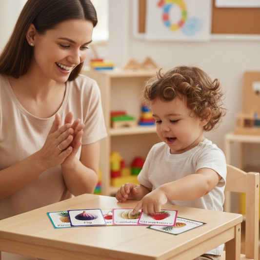 Fruits Names Learning Flash Cards for Kids – Educational Cards with Bright Images