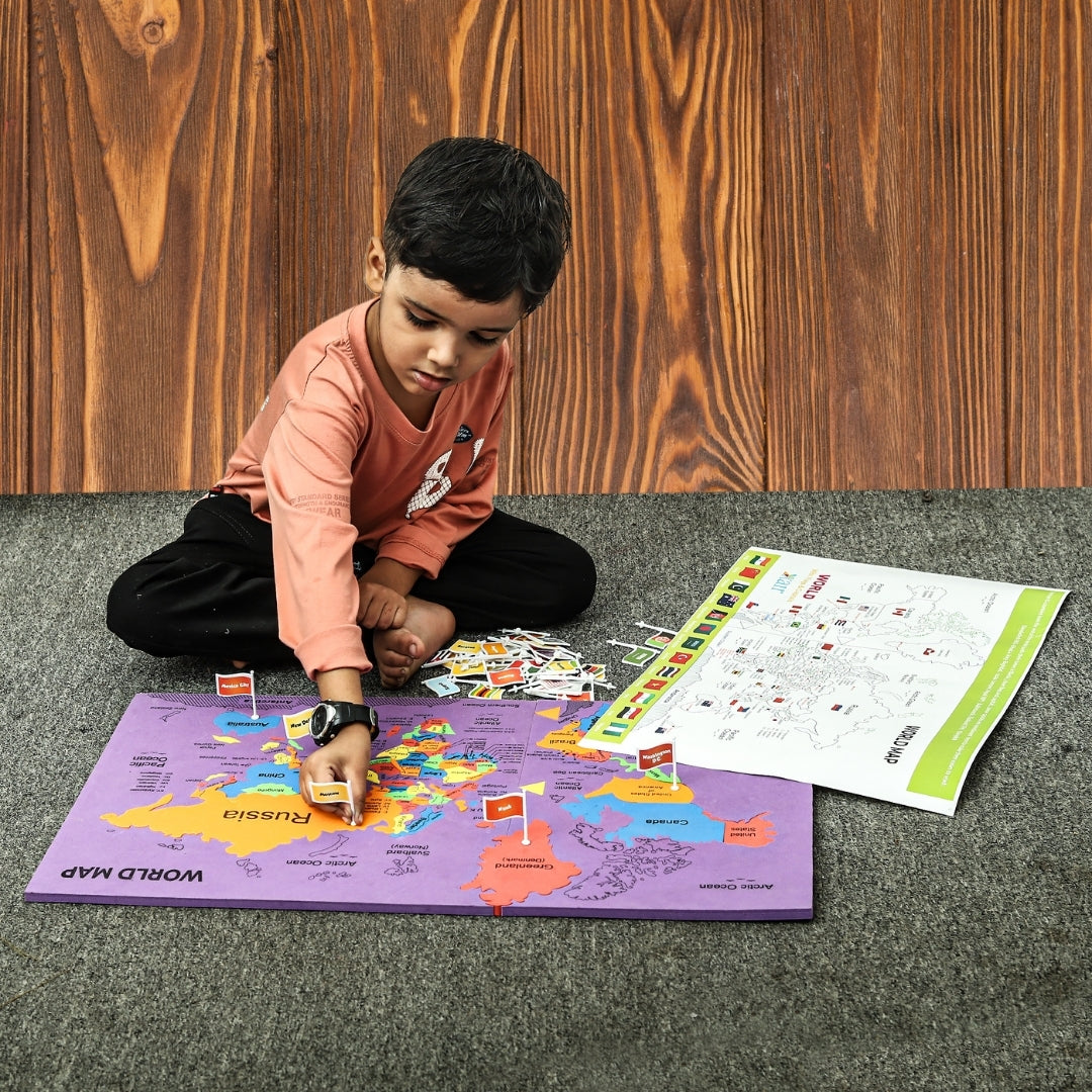educational eva foam kids world map puzzle. xair