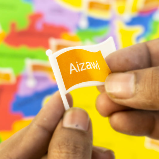 India Puzzle Map with Flash Cards – Educational Learning Toy for Kids