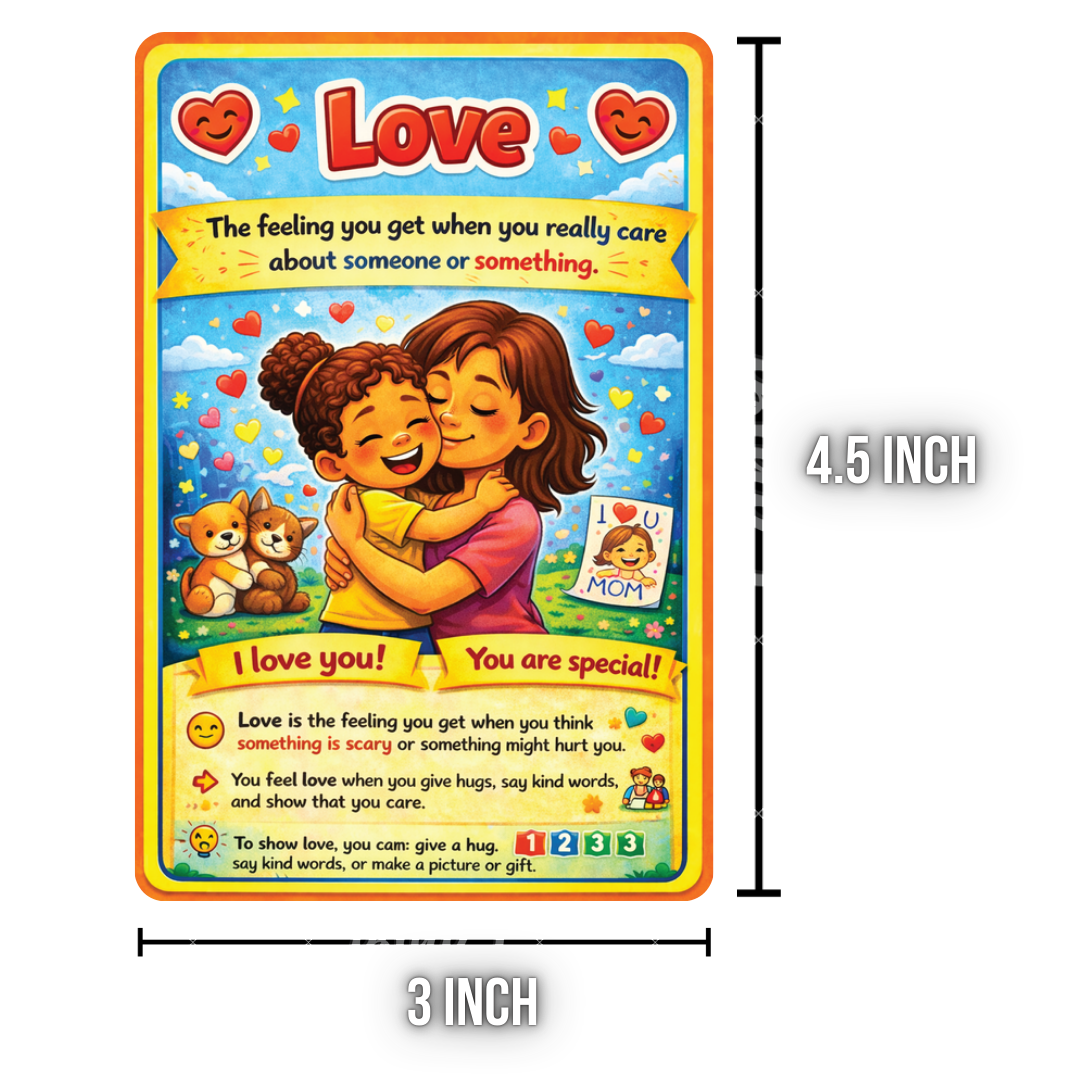 Emotion Learning Flash Cards for Kids – Early Concepts, Bright Images & Easy Learning