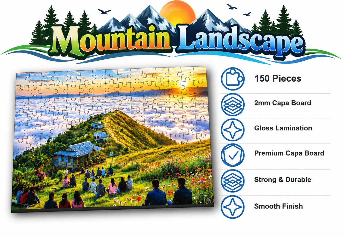 Mountain Landscape Jigsaw Puzzle for Kids – 150 & 300 Pieces