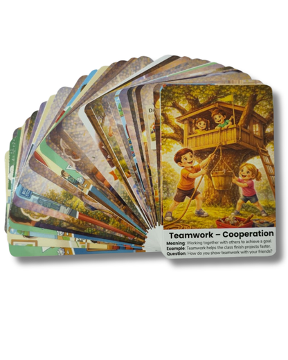 Moral Values Flash Cards for Kids