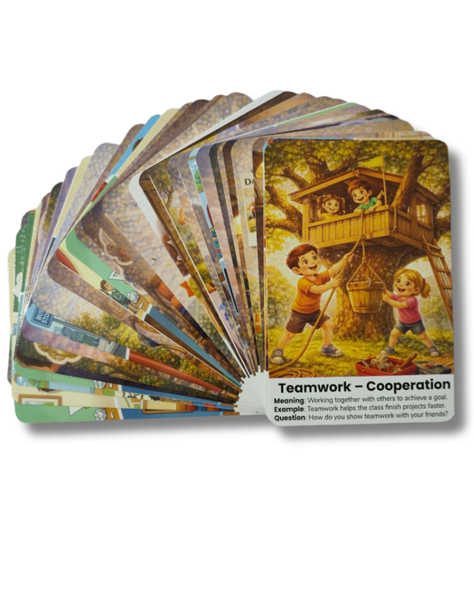 Moral Values Flash Cards for Kids