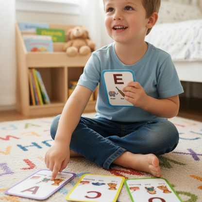 Alphabet Learning Flash Cards for Kids – Early Concepts, Bright Images & Easy Learning