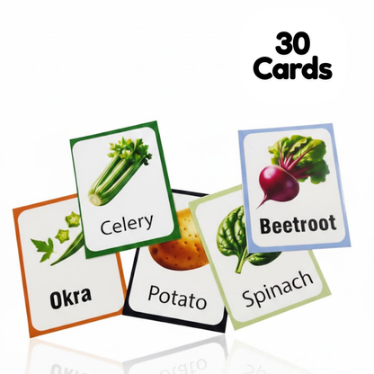 Vegetable Name Learning Flash Cards for Kids – Early Concepts, Bright Images & Easy Learning