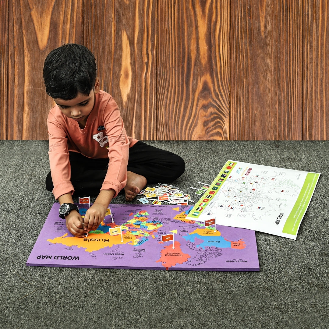 educational eva foam kids world map puzzle. xair 
