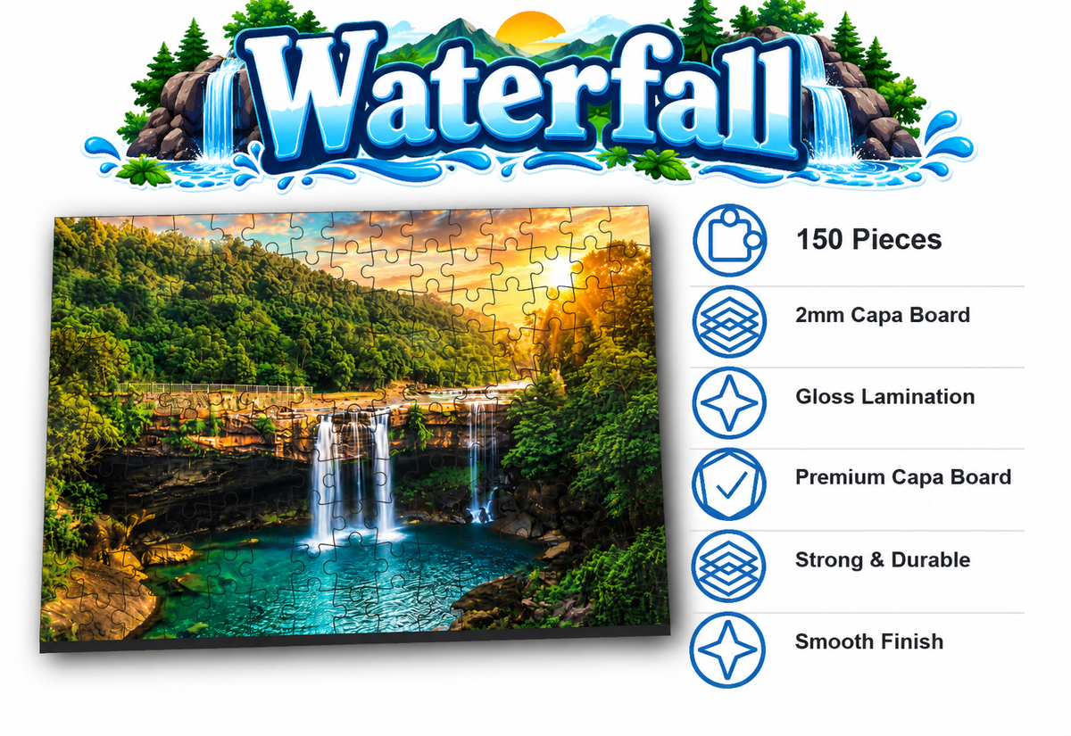 Waterfall Jigsaw Puzzle for Kids – 150 & 300 Pieces