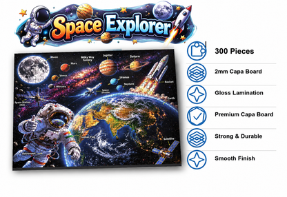 Space Explorer Jigsaw Puzzle for Kids – 150 & 300 Pieces