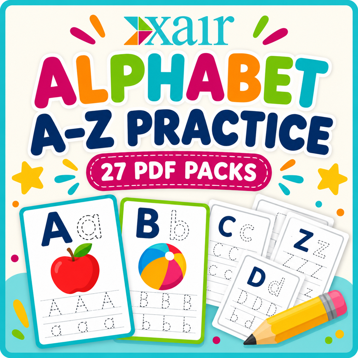 Alphabet A–Z Tracing & Letter Practice Worksheets for Kids