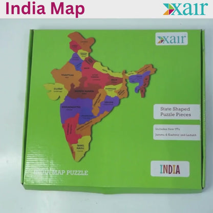 India Puzzle Map with Flash Cards – Educational Learning Toy for Kids