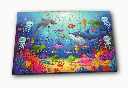 Sea Animals 54-Piece Jigsaw Puzzle for Kids