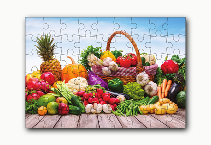 Fruit & Vegetable Basket 54-Piece Jigsaw Puzzle for Kids