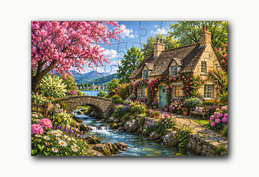 Blooming Cottage 54-Piece Jigsaw Puzzle for Kids