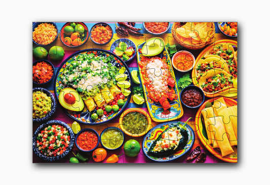 Tasty Treat 54-Piece Mexican Food Jigsaw Puzzle for Kids