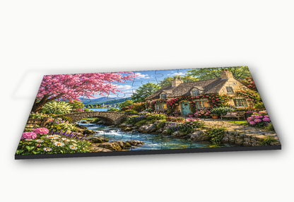 Blooming Cottage 54-Piece Jigsaw Puzzle for Kids