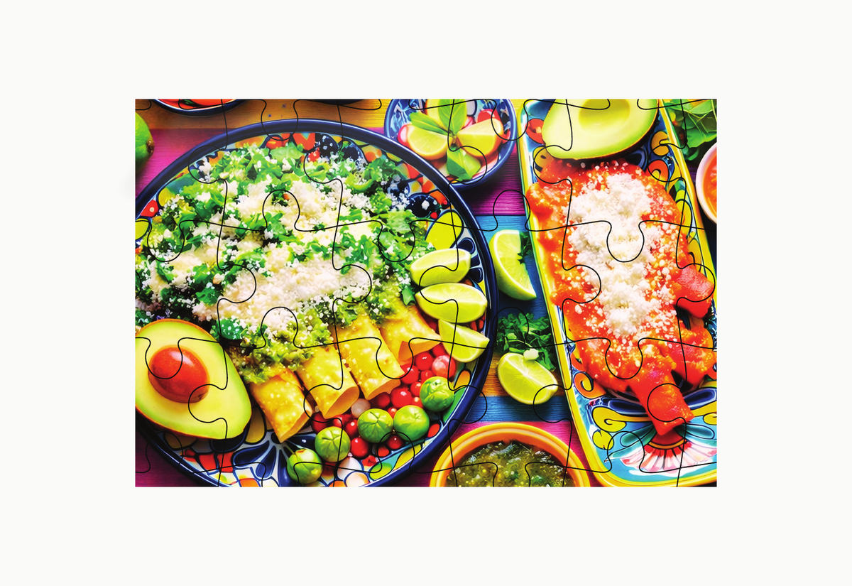 Tasty Treat 54-Piece Mexican Food Jigsaw Puzzle for Kids