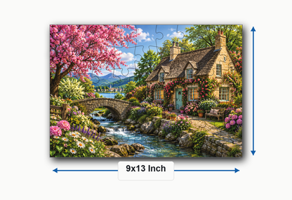 Blooming Cottage 54-Piece Jigsaw Puzzle for Kids