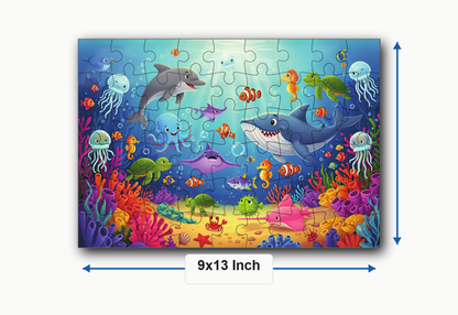 Sea Animals 54-Piece Jigsaw Puzzle for Kids