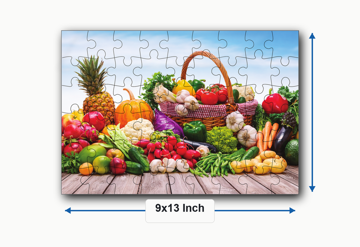 Fruit & Vegetable Basket 54-Piece Jigsaw Puzzle for Kids