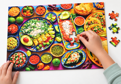Tasty Treat 54-Piece Mexican Food Jigsaw Puzzle for Kids