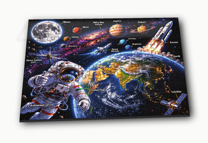 Space Explorer 150-piece jigsaw puzzle for kids - angled product view