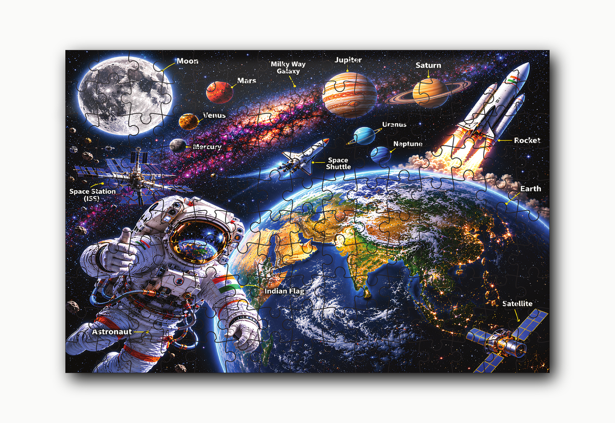 Space Explorer Jigsaw Puzzle for Kids – 150 & 300 Pieces