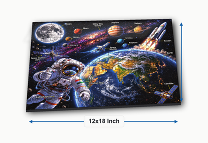 Space Explorer 150-piece jigsaw puzzle for kids - 12 x 18 inch size view