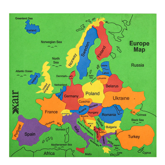 Eva World Map Puzzle for Kids with Flags